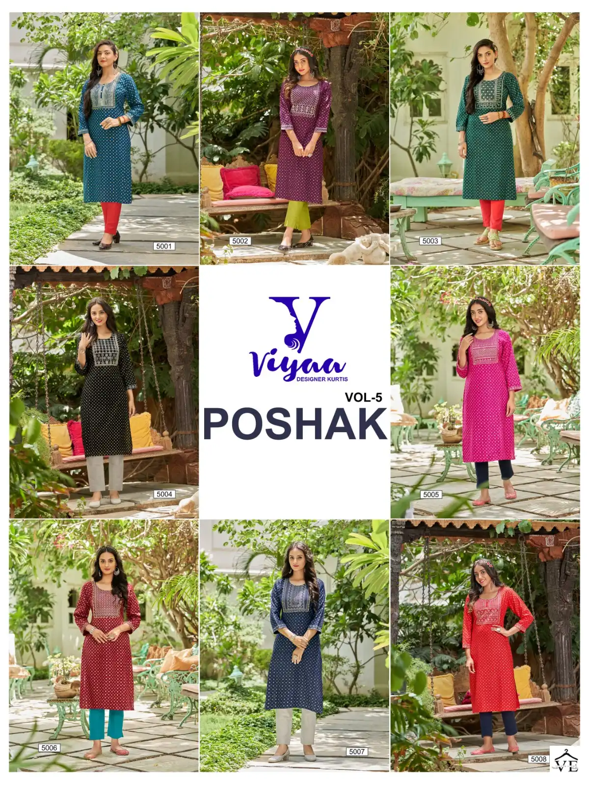 Viyaa Poshak V5 Pure 14 Kg Rayon Wholesale Kurtis Catalog — Wholesale Kurtis, MPA wholesale from Surat — view 9
