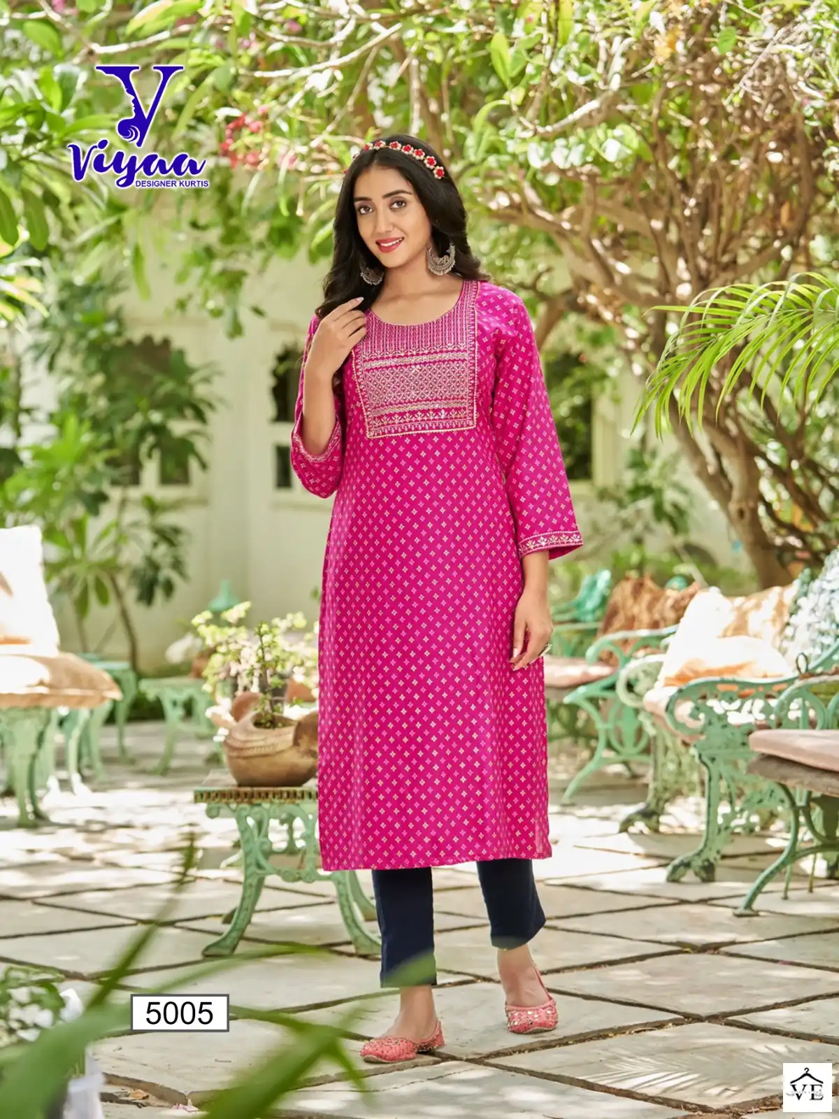 Viyaa Poshak V5 Pure 14 Kg Rayon Wholesale Kurtis Catalog — Wholesale Kurtis, MPA wholesale from Surat - Gallery Image 3