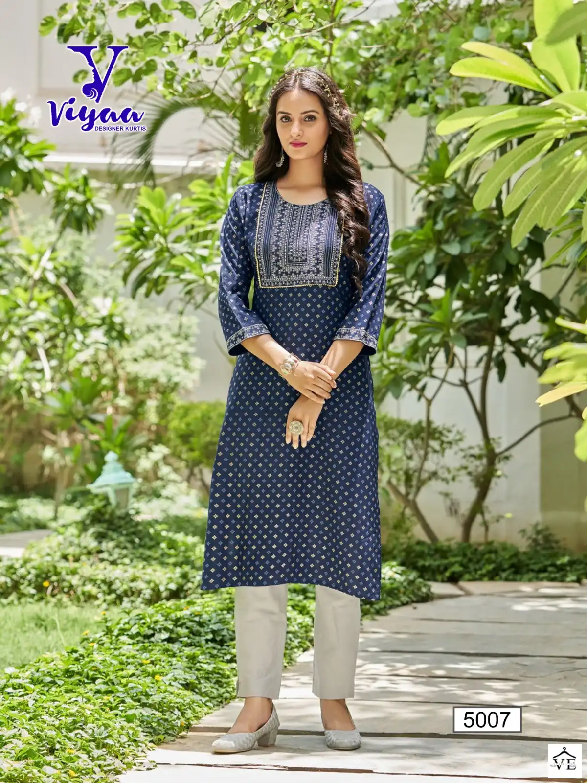 Viyaa Poshak V5 Pure 14 Kg Rayon Wholesale Kurtis Catalog — Wholesale Kurtis, MPA wholesale from Surat - Gallery Image 4
