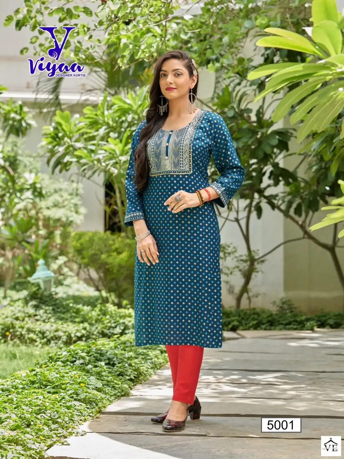 Viyaa Poshak V5 Pure 14 Kg Rayon Wholesale Kurtis Catalog — Wholesale Kurtis, MPA wholesale from Surat - Gallery Image 6