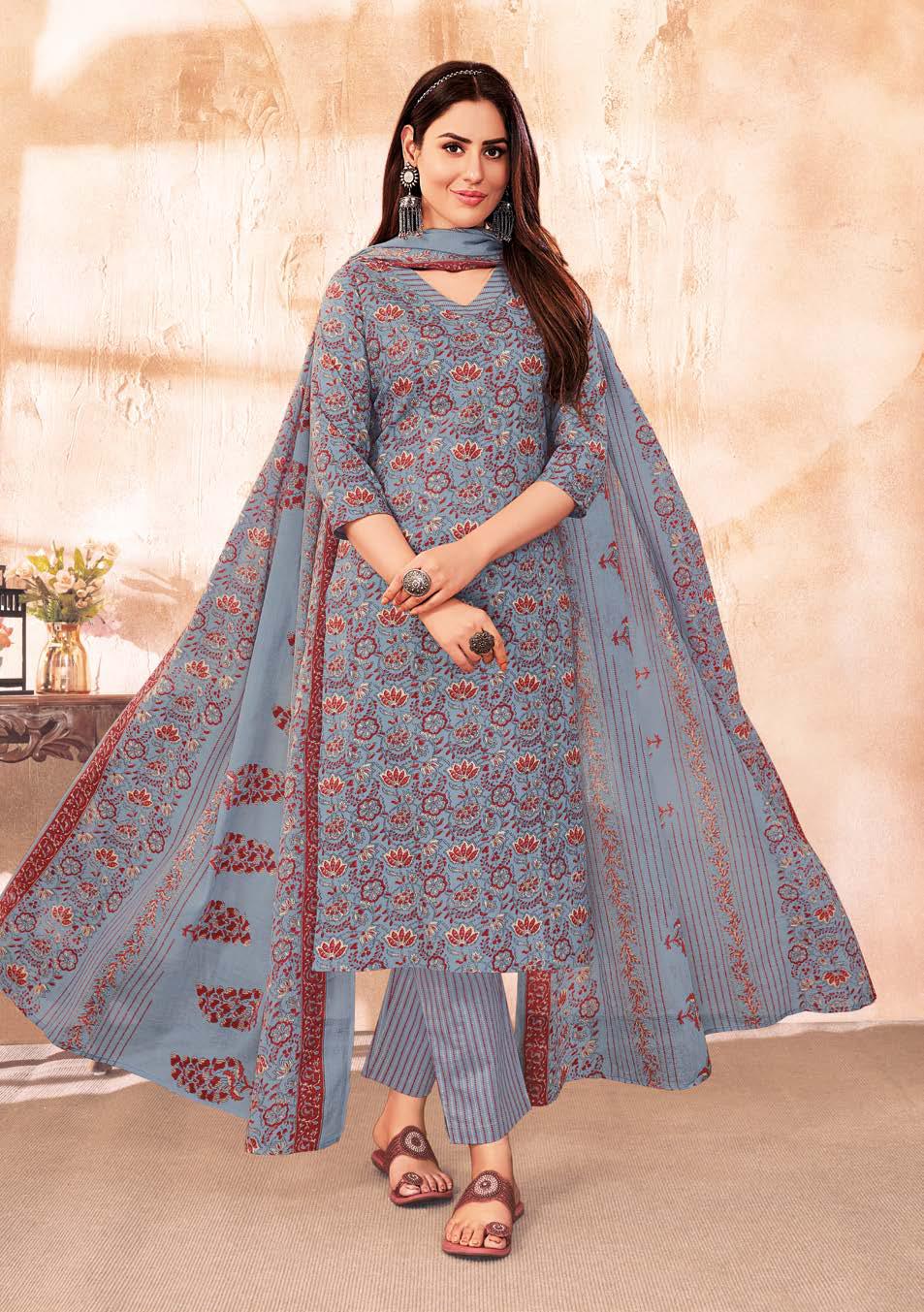 Suryajyoti Preyasi Vol 5 Cambric Wholesale Readymade Salwar Suit Catalog — Wholesale Salwar Suits, MPA wholesale from Surat - Gallery Image 5