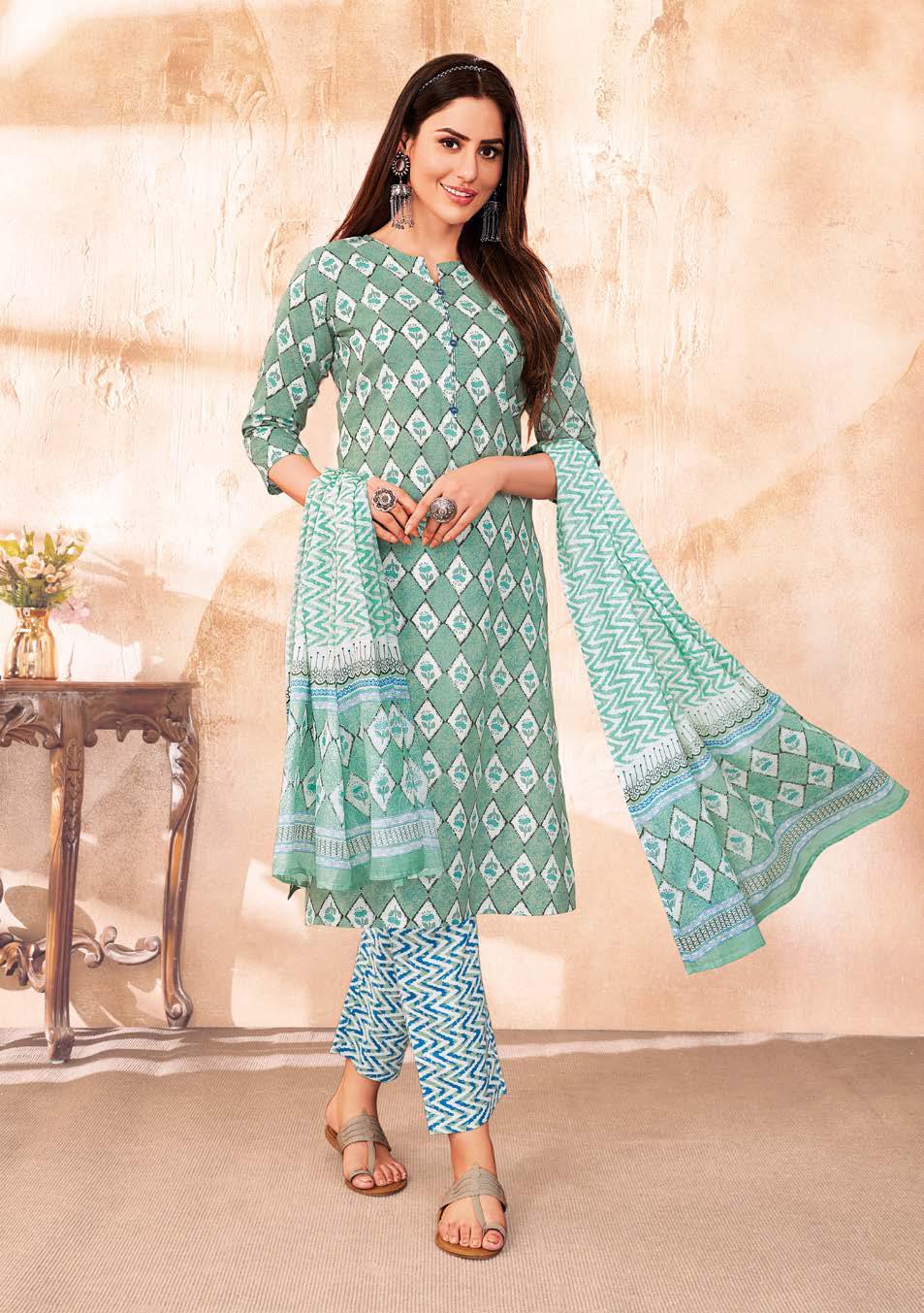 Suryajyoti Preyasi Vol 5 Cambric Wholesale Readymade Salwar Suit Catalog — Wholesale Salwar Suits, MPA wholesale from Surat - Gallery Image 6