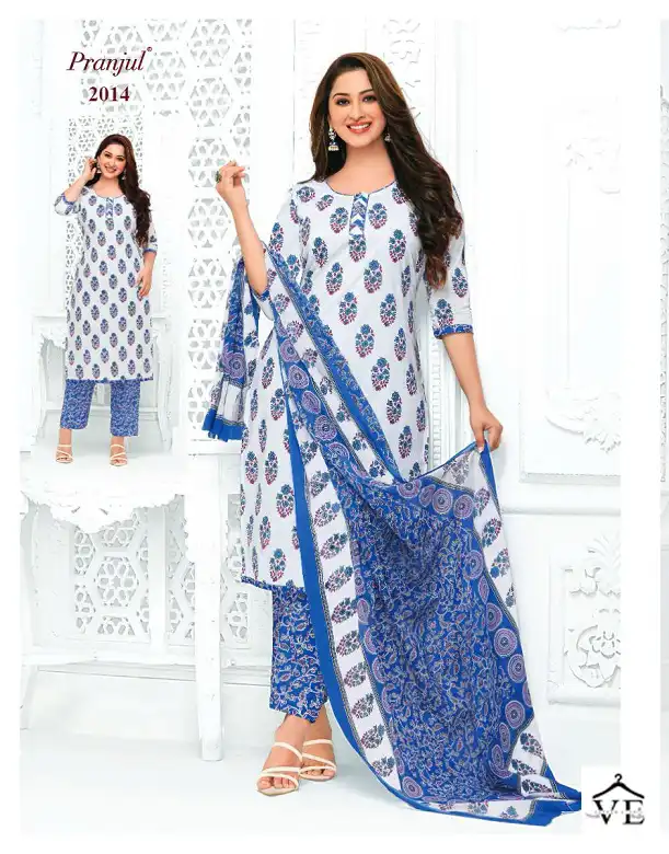 Pranjul Priyanka Vol 20 Pure Cotton Wholesale Readymade Suits Catalog — Wholesale Salwar Suits, MPA wholesale from Surat - Gallery Image 2