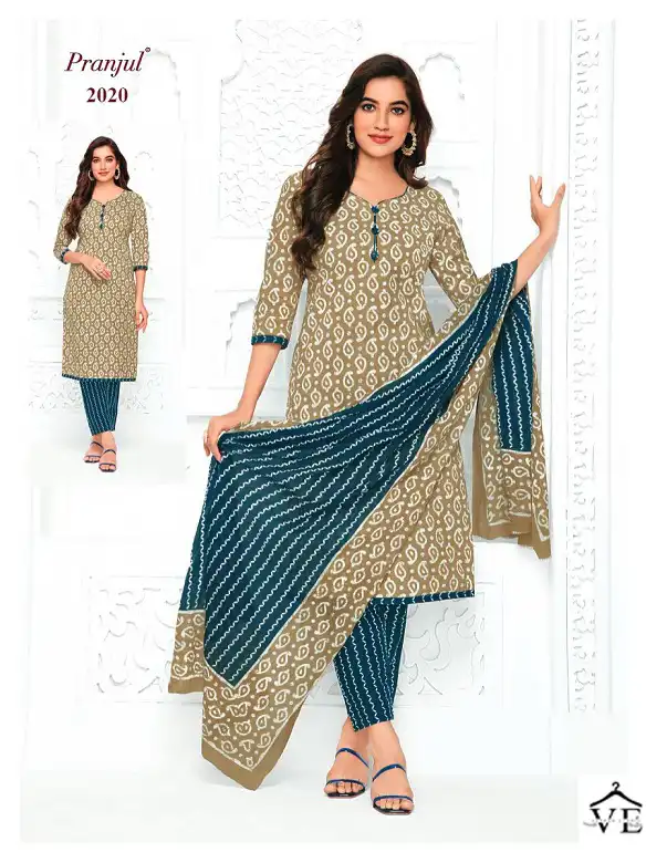 Pranjul Priyanka Vol 20 Pure Cotton Wholesale Readymade Suits Catalog — Wholesale Salwar Suits, MPA wholesale from Surat - Gallery Image 7