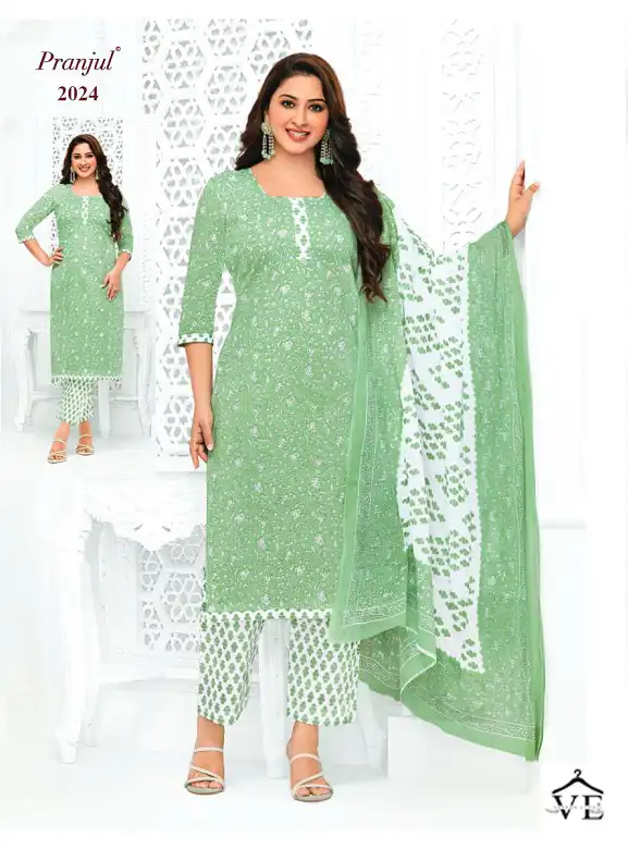 Pranjul Priyanka Vol 20 Pure Cotton Wholesale Readymade Suits Catalog — Wholesale Salwar Suits, MPA wholesale from Surat - Gallery Image 11