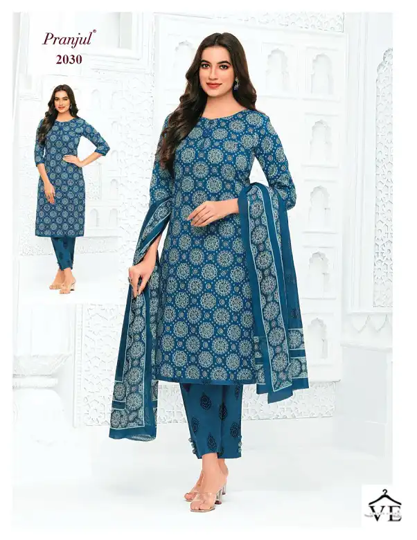 Pranjul Priyanka Vol 20 Pure Cotton Wholesale Readymade Suits Catalog — Wholesale Salwar Suits, MPA wholesale from Surat - Gallery Image 17