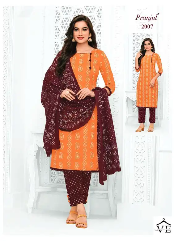 Pranjul Priyanka Vol 20 Pure Cotton Wholesale Readymade Suits Catalog — Wholesale Salwar Suits, MPA wholesale from Surat - Gallery Image 29