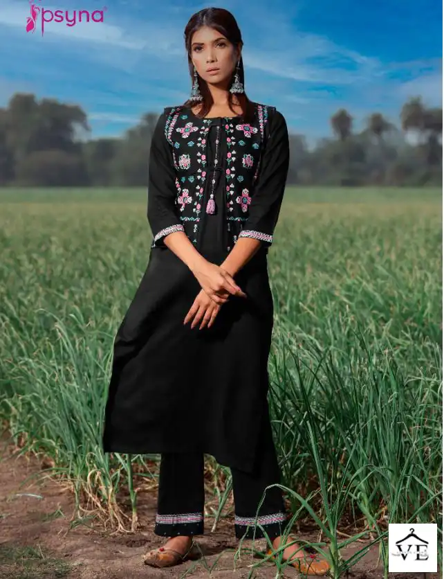 Psyna Punjabi Kudi Rayon 14 Kg Wholesale Kurtis And Jacket With Bottom Catalog — Wholesale Kurtis, MPA wholesale from Surat — view 1