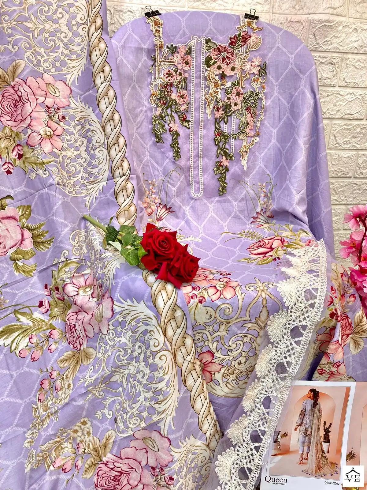 Sharaddha Designer Queen Court Vol-02 Lawn Cotton Wholesale Pakistani Suit Catalog — Wholesale Salwar Suits, MPA wholesale from Surat - Gallery Image 6