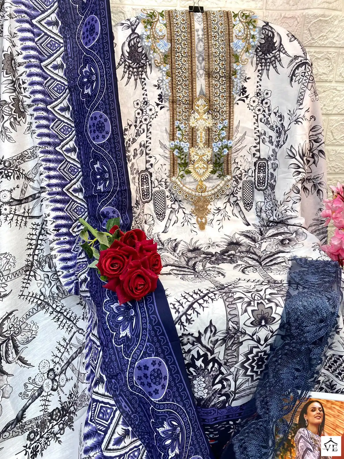 Sharaddha Designer Queen Court Vol-02 Lawn Cotton Wholesale Pakistani Suit Catalog — Wholesale Salwar Suits, MPA wholesale from Surat - Gallery Image 7