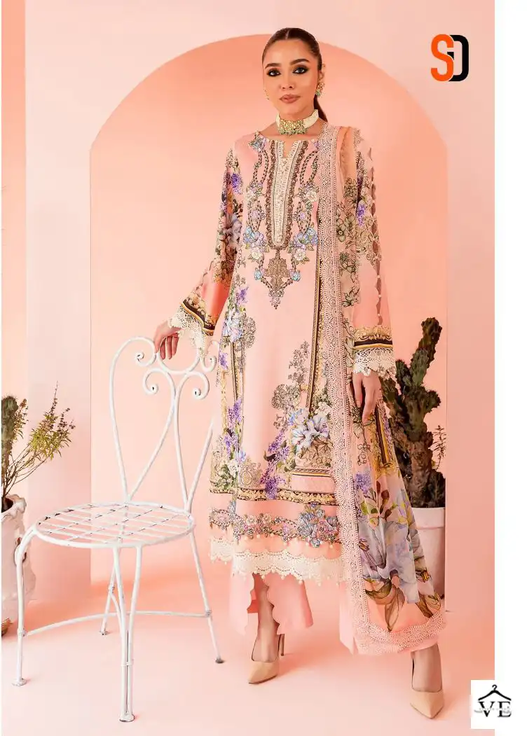 Sharaddha Designer Queen Court Vol-02 Lawn Cotton Wholesale Pakistani Suit Catalog — Wholesale Salwar Suits, MPA wholesale from Surat - Gallery Image 2