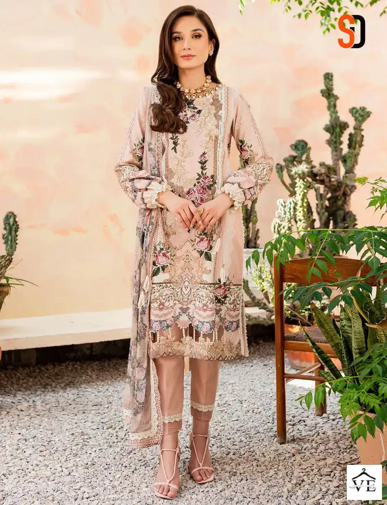 Sharaddha Designer Queen Court Vol-02 Lawn Cotton Wholesale Pakistani Suit Catalog — Wholesale Salwar Suits, MPA wholesale from Surat — view 1