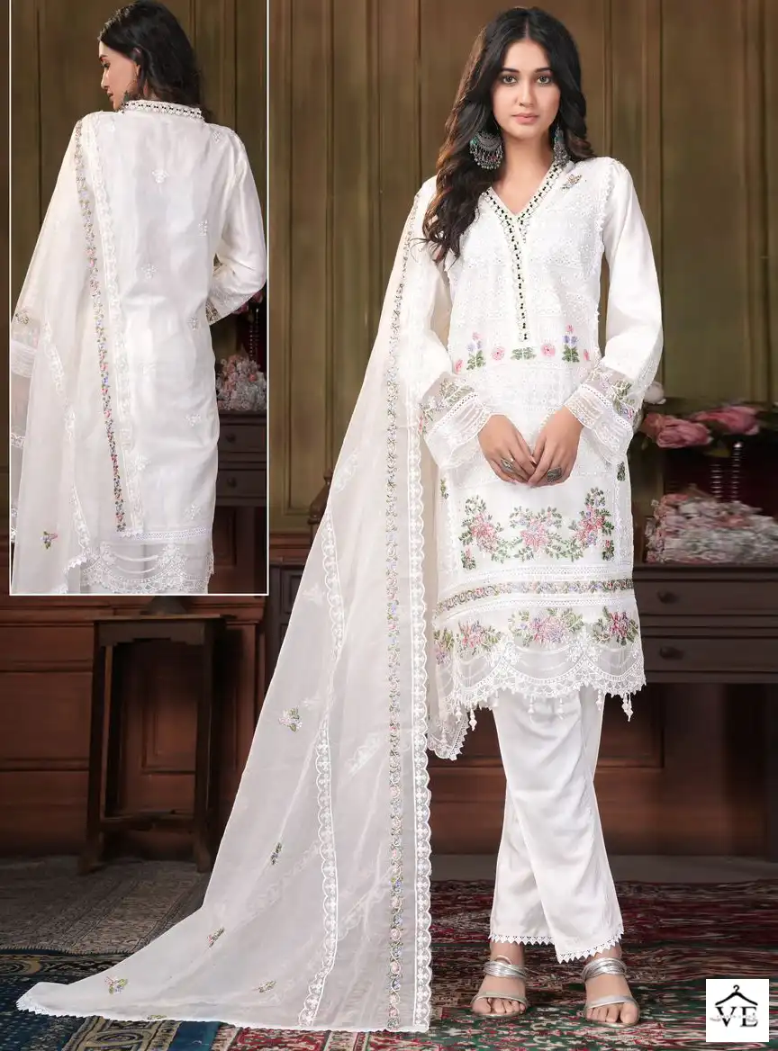 Al Amra R-01 Organza Wholesale Readymade Suits Catalog — Wholesale Salwar Suits, MPA wholesale from Surat — view 1