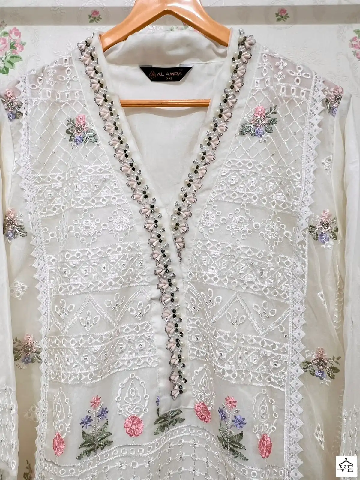 Al Amra R-01 Organza Wholesale Readymade Suits Catalog — Wholesale Salwar Suits, MPA wholesale from Surat - Gallery Image 6