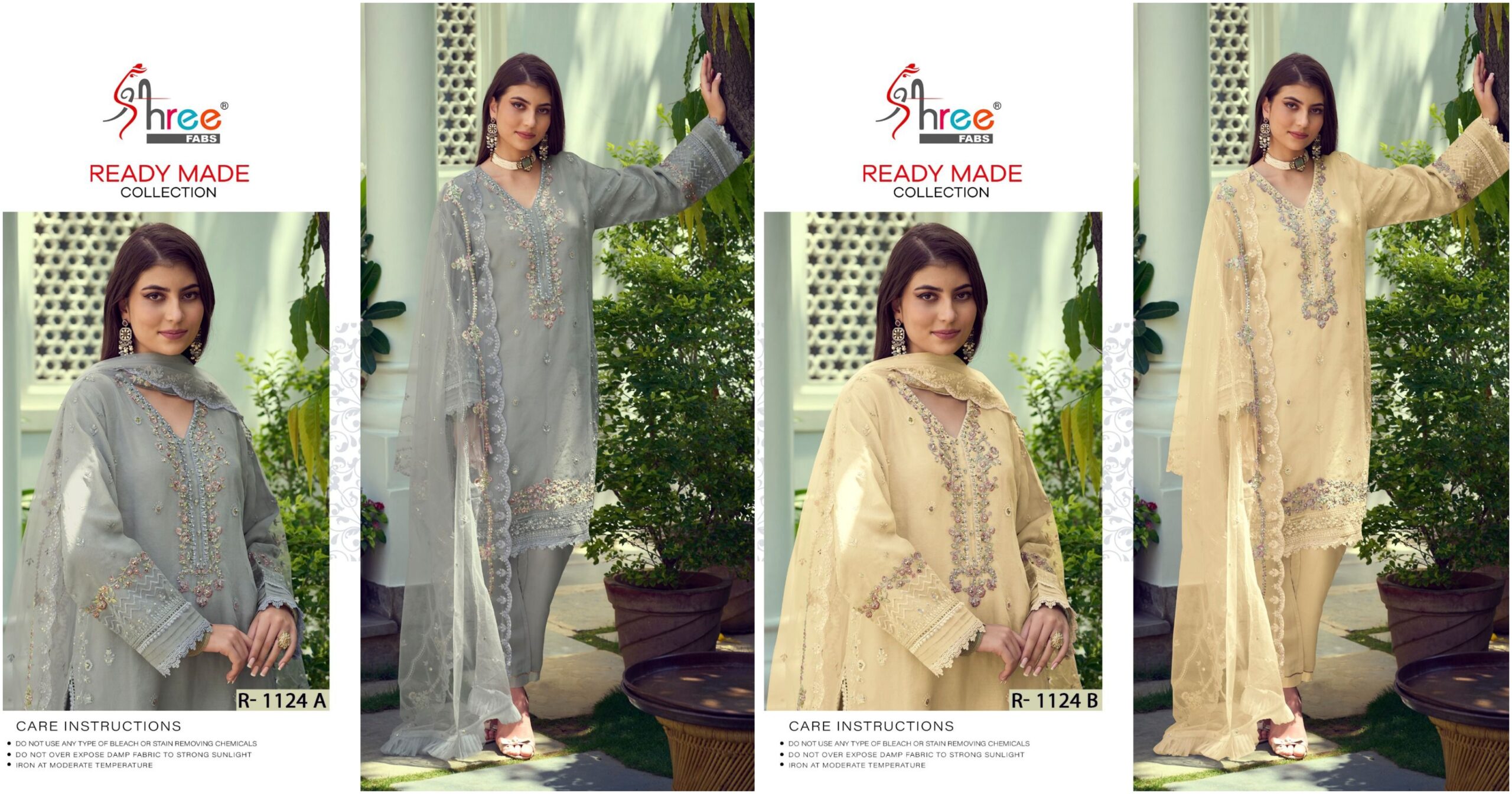 Shree Fab R 1124 Organza Wholesale Pakistani Readymade Salwar Suit Catalog — Wholesale Salwar Suits, MPA wholesale from Surat — view 3