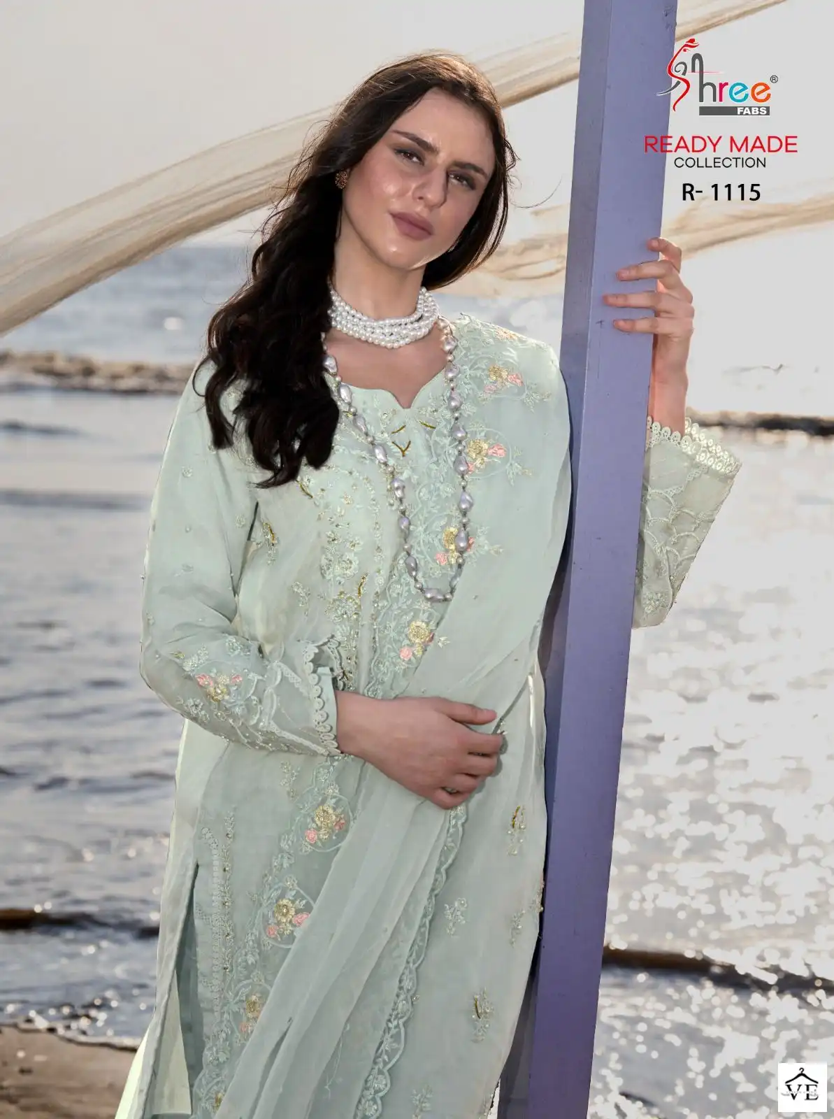 Shree Fabs R-1115 Organza Wholesale Readymade Salwar Suit — Wholesale Salwar Suits, MPA wholesale from Surat — view 3