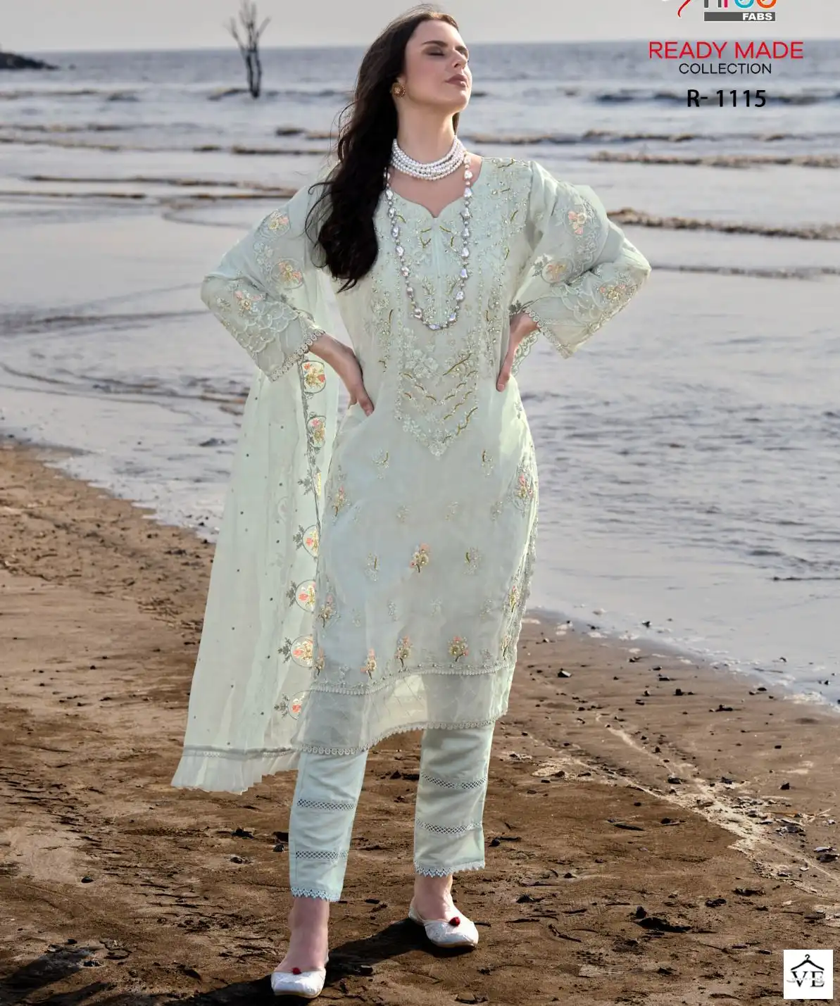 Shree Fabs R-1115 Organza Wholesale Readymade Salwar Suit — Wholesale Salwar Suits, MPA wholesale from Surat — view 1