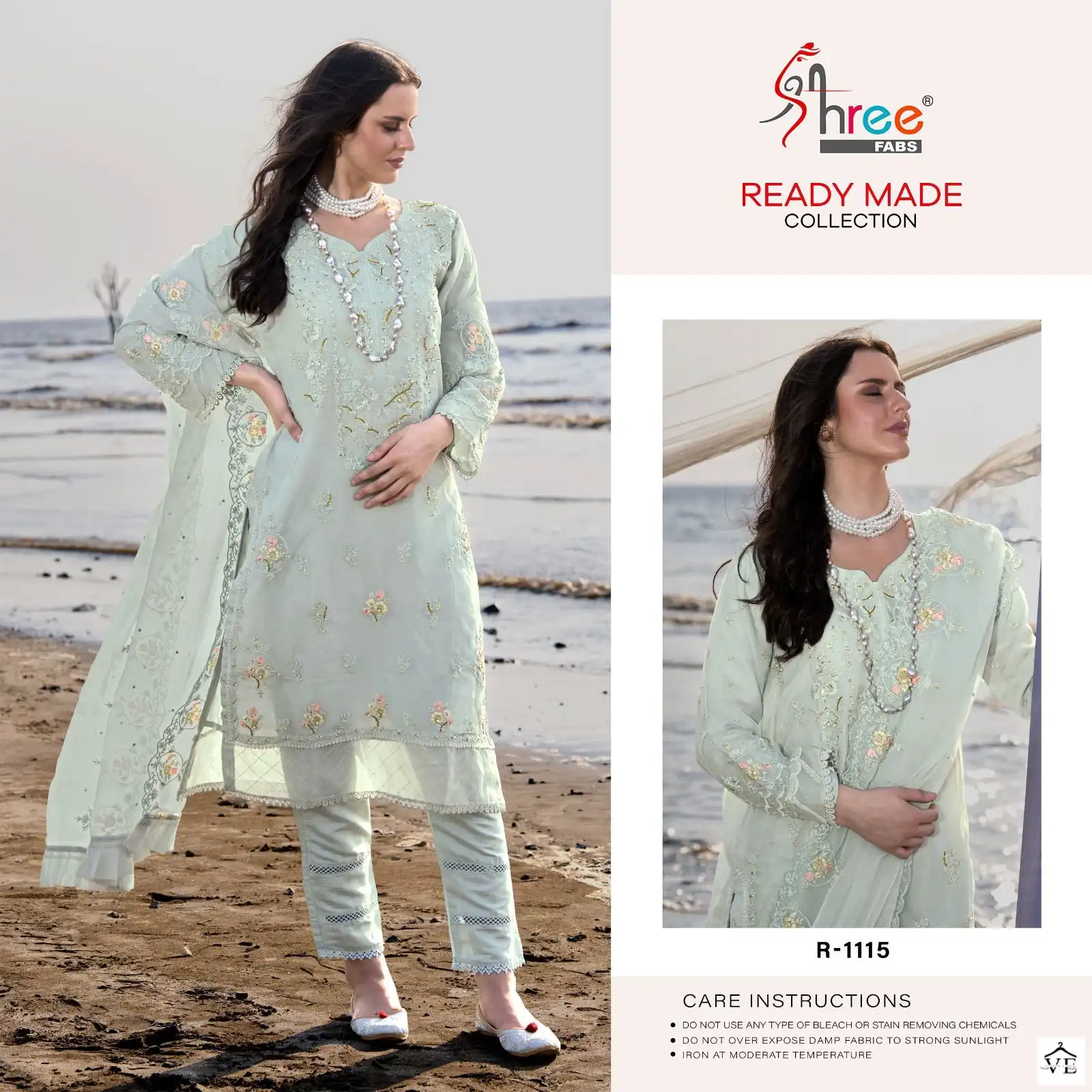 Shree Fabs R-1115 Organza Wholesale Readymade Salwar Suit — Wholesale Salwar Suits, MPA wholesale from Surat - Gallery Image 2