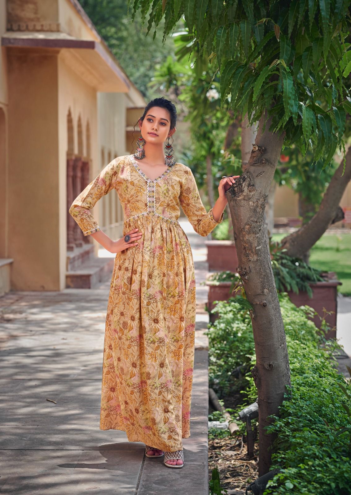 Vitara Fashion Raghini Rayon Wholesale Long Gown Catalog — Wholesale Kurtis, MPA wholesale from Surat - Gallery Image 4