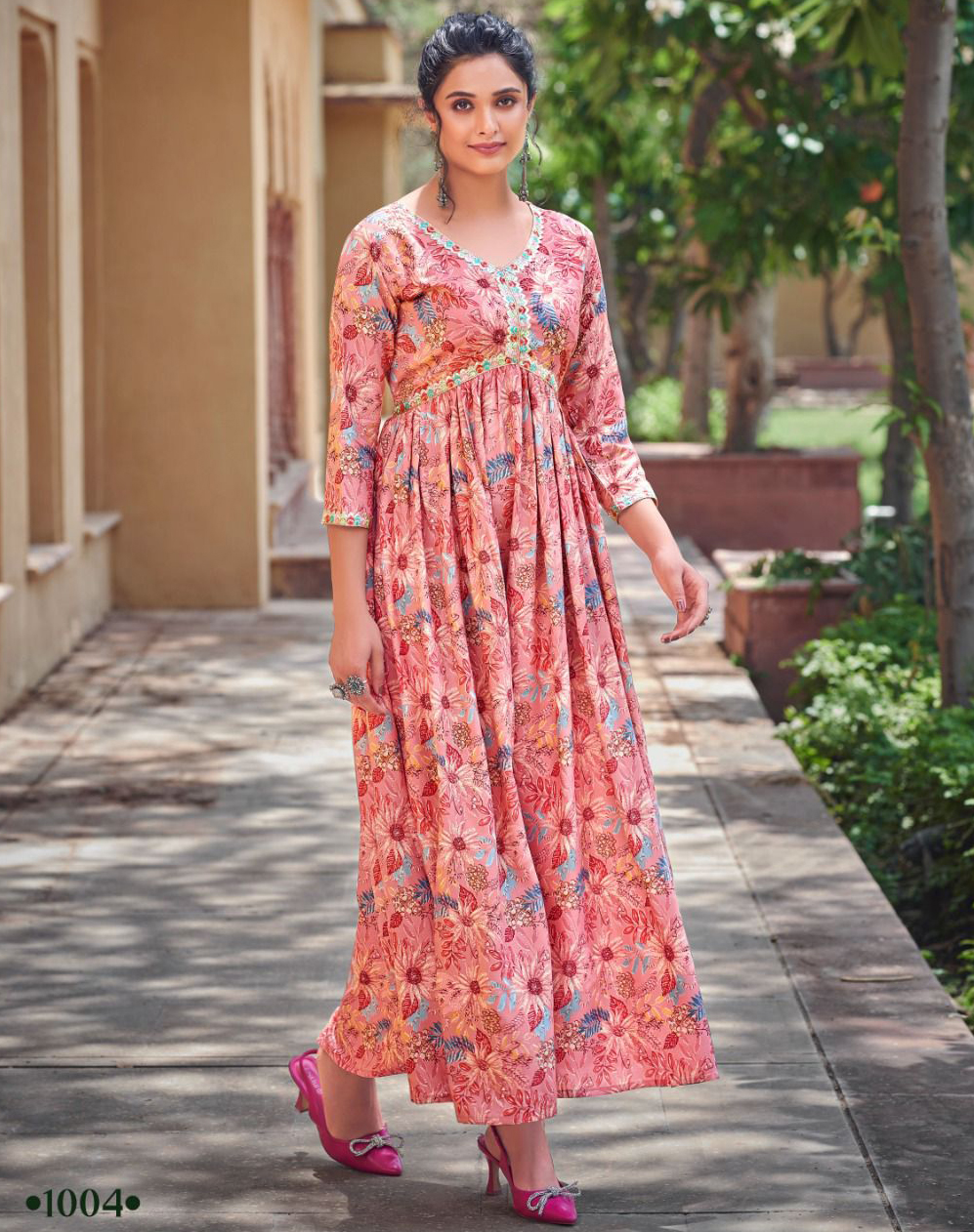 Vitara Fashion Raghini Rayon Wholesale Long Gown Catalog — Wholesale Kurtis, MPA wholesale from Surat — view 1