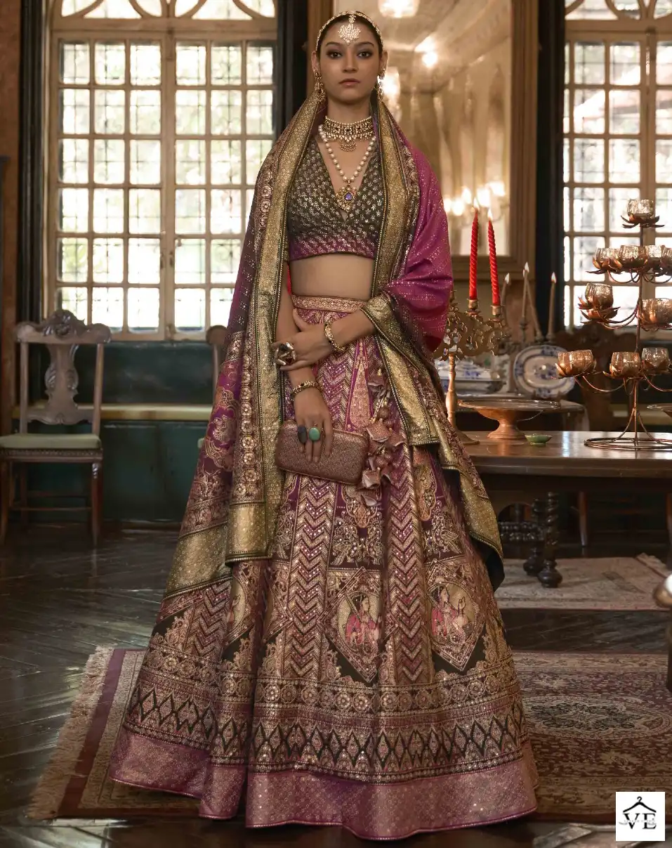 Rewaa Raj-Rani Rajwadi Silk Wholesale Lehenga Catalog
