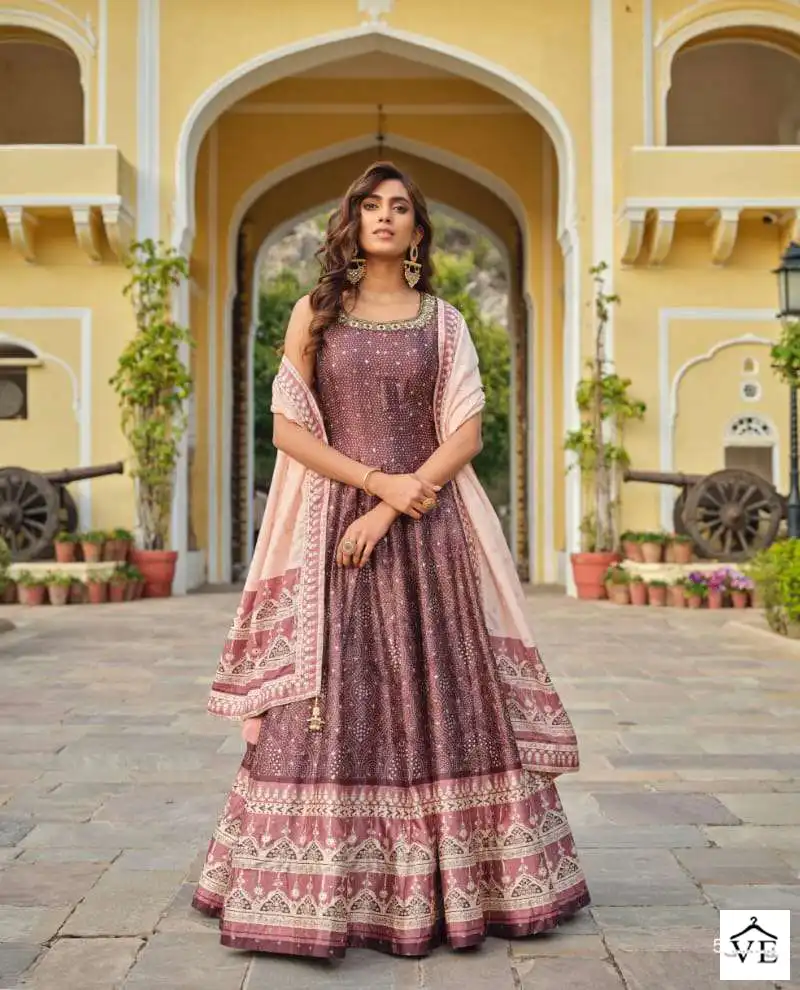 Virasat Ratrani Killer Silk Wholesale Gown Catalog — Wholesale Salwar Suits, MPA wholesale from Surat - Gallery Image 4
