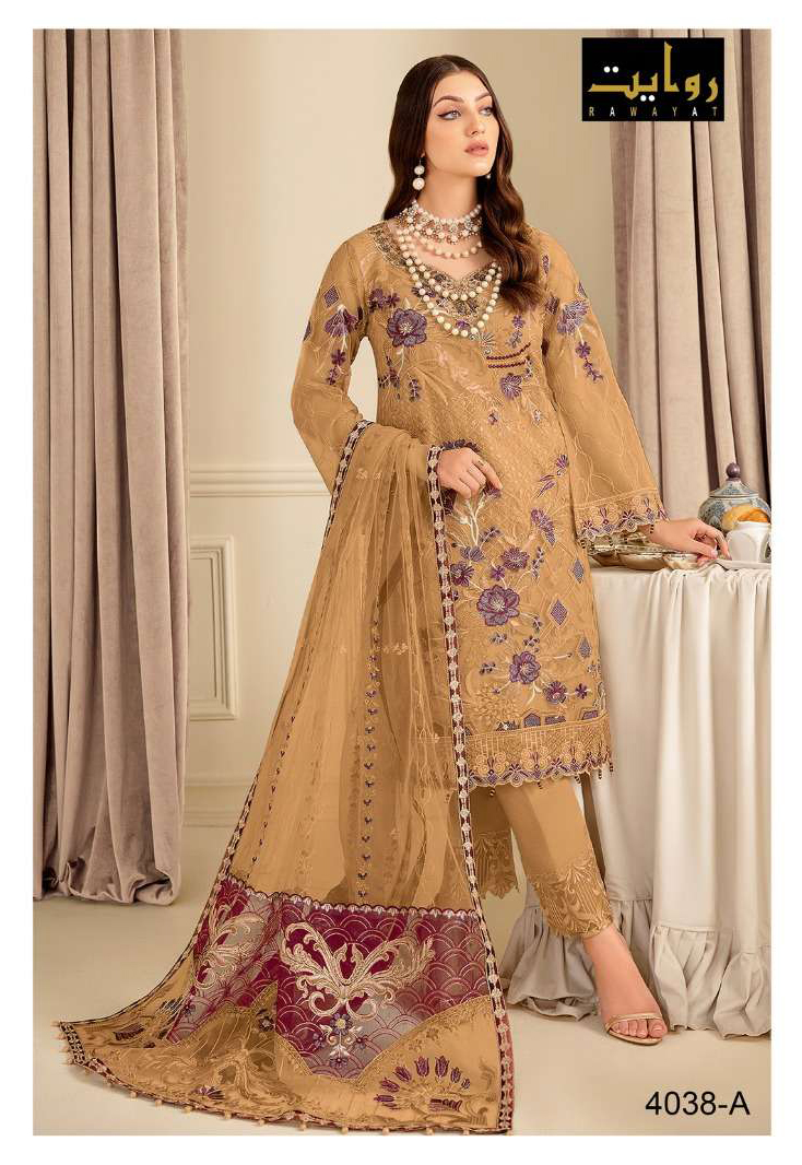 Rawayat Rangoon Colors Vol 18 Georgette Wholesale Pakistani Salwar Suit Catalog — Wholesale Salwar Suits, MPA wholesale from Surat - Gallery Image 2