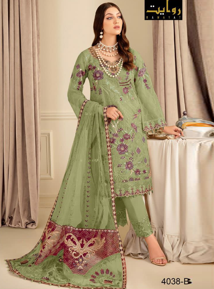 Rawayat Rangoon Colors Vol 18 Georgette Wholesale Pakistani Salwar Suit Catalog — Wholesale Salwar Suits, MPA wholesale from Surat — view 1