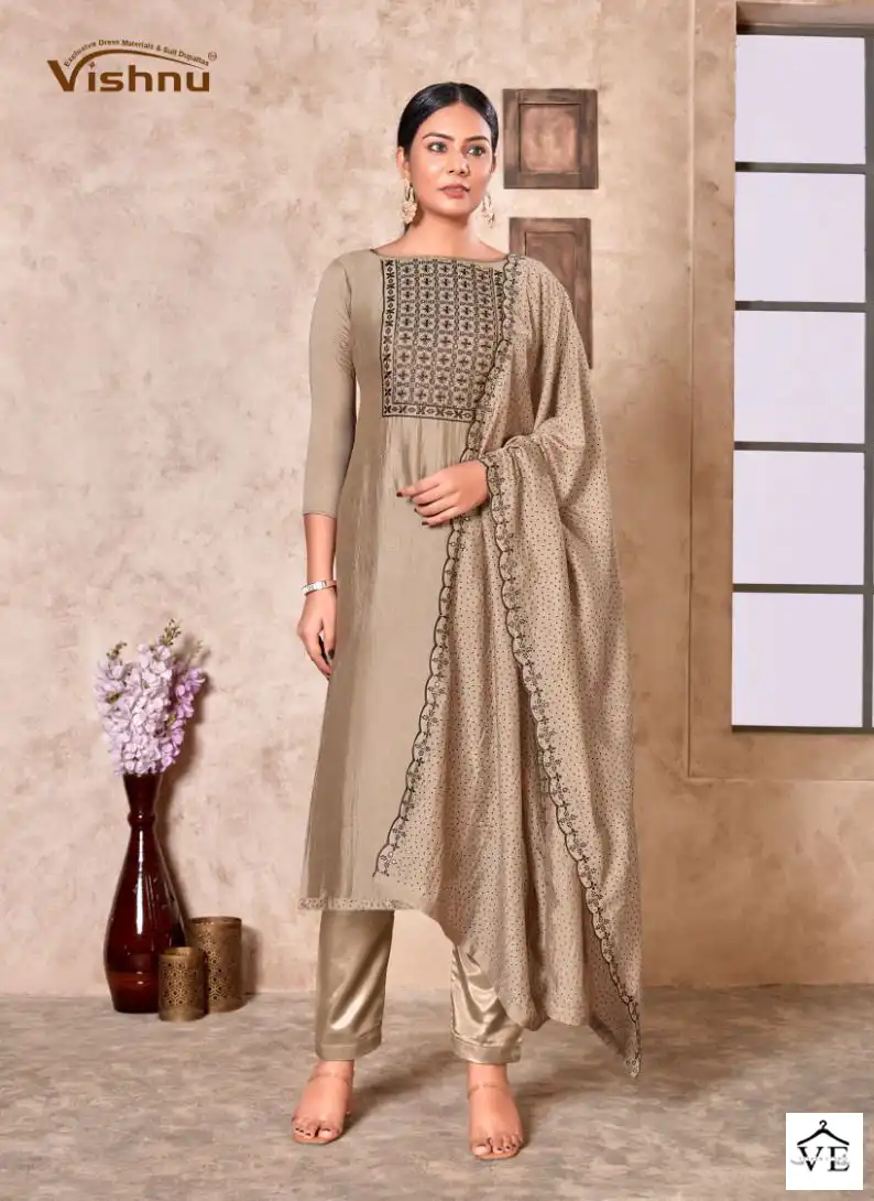 Vishnu Resham Silk Wholesale Designer Work Salwar Suit Catalog — Wholesale Salwar Suits, MPA wholesale from Surat - Gallery Image 8
