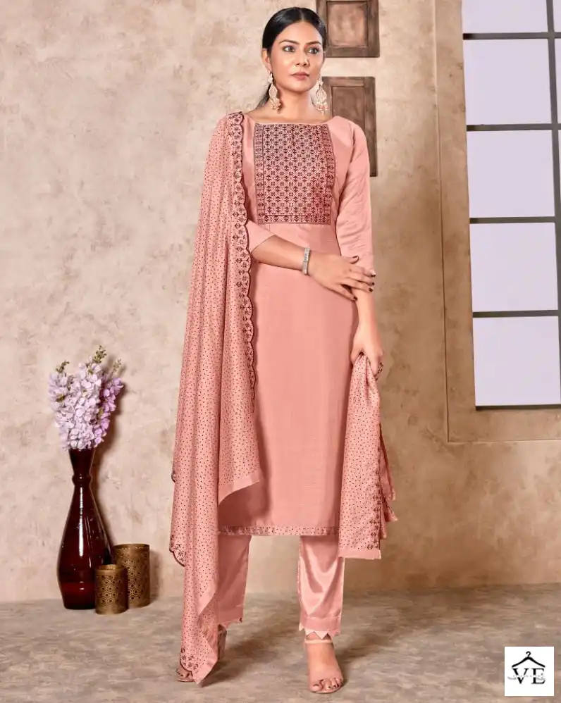 Vishnu Resham Silk Wholesale Designer Work Salwar Suit Catalog — Wholesale Salwar Suits, MPA wholesale from Surat — view 1