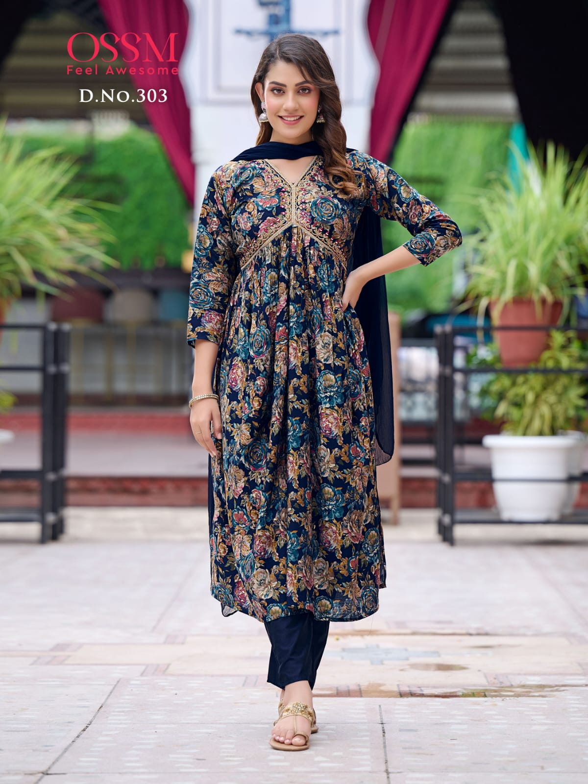 Ossm Resham Vol 3 Chanderi Wholesale Readymade Salwar Suit Catalog — Wholesale Salwar Suits, MPA wholesale from Surat - Gallery Image 2
