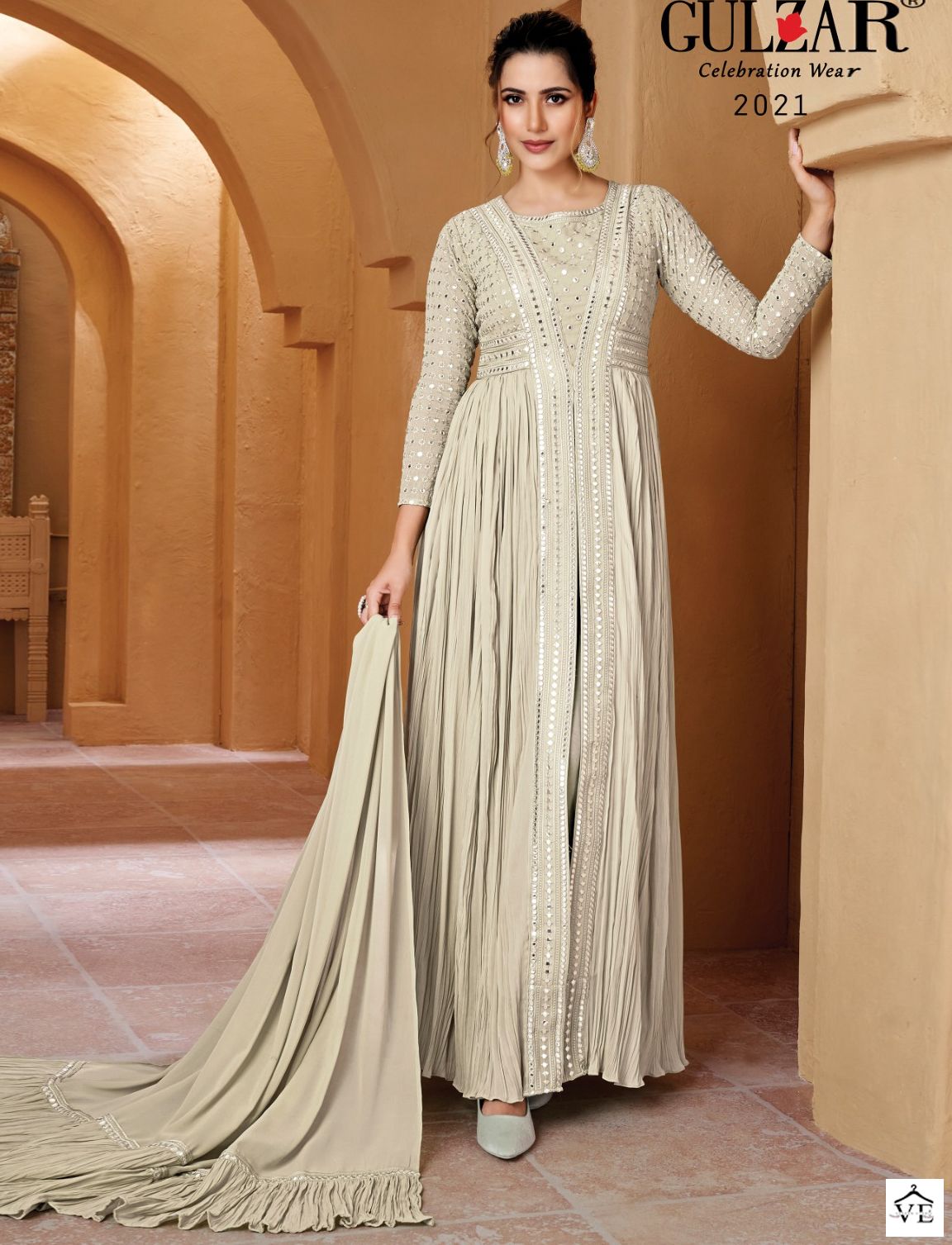 Gulzar Rhea Real Georgette Wholesale Desinger Readymade Suits Catalog — Wholesale Salwar Suits, MPA wholesale from Surat — view 1