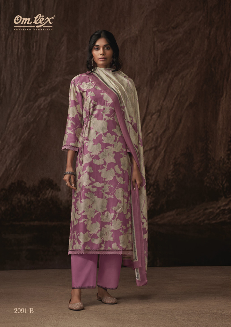 Omtex Ruhi Muslin Wholesale Designer Salwar Suit Catalog — Wholesale Salwar Suits, MPA wholesale from Surat - Gallery Image 2