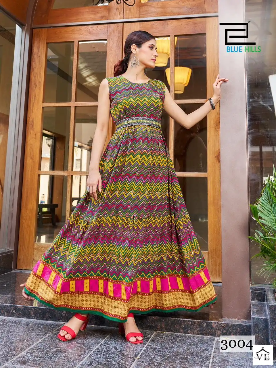 Blue Hills Rakhsha Bandhan Vol-3 Rayon Wholesale Long Gown Catalog — Wholesale Kurtis, MPA wholesale from Surat - Gallery Image 4