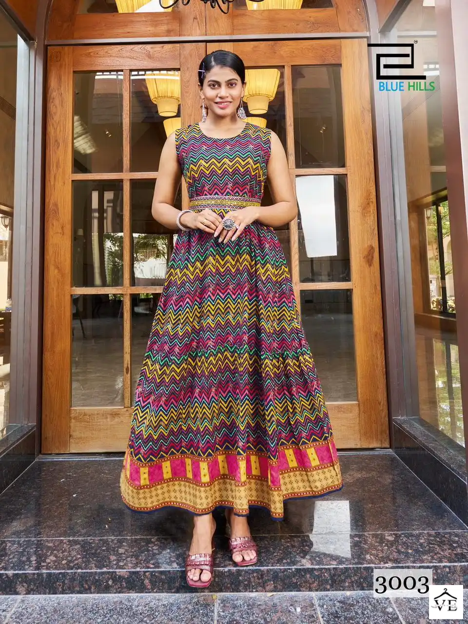 Blue Hills Rakhsha Bandhan Vol-3 Rayon Wholesale Long Gown Catalog — Wholesale Kurtis, MPA wholesale from Surat - Gallery Image 5