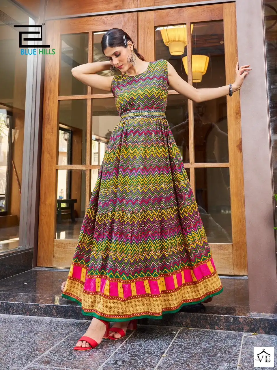 Blue Hills Rakhsha Bandhan Vol-3 Rayon Wholesale Long Gown Catalog — Wholesale Kurtis, MPA wholesale from Surat - Gallery Image 6