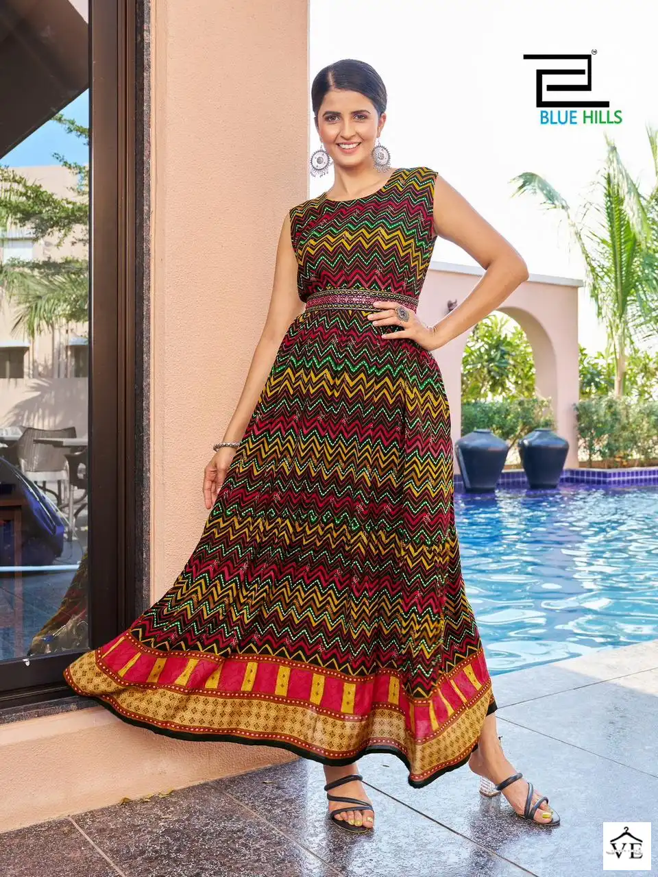Blue Hills Rakhsha Bandhan Vol-3 Rayon Wholesale Long Gown Catalog — Wholesale Kurtis, MPA wholesale from Surat - Gallery Image 2