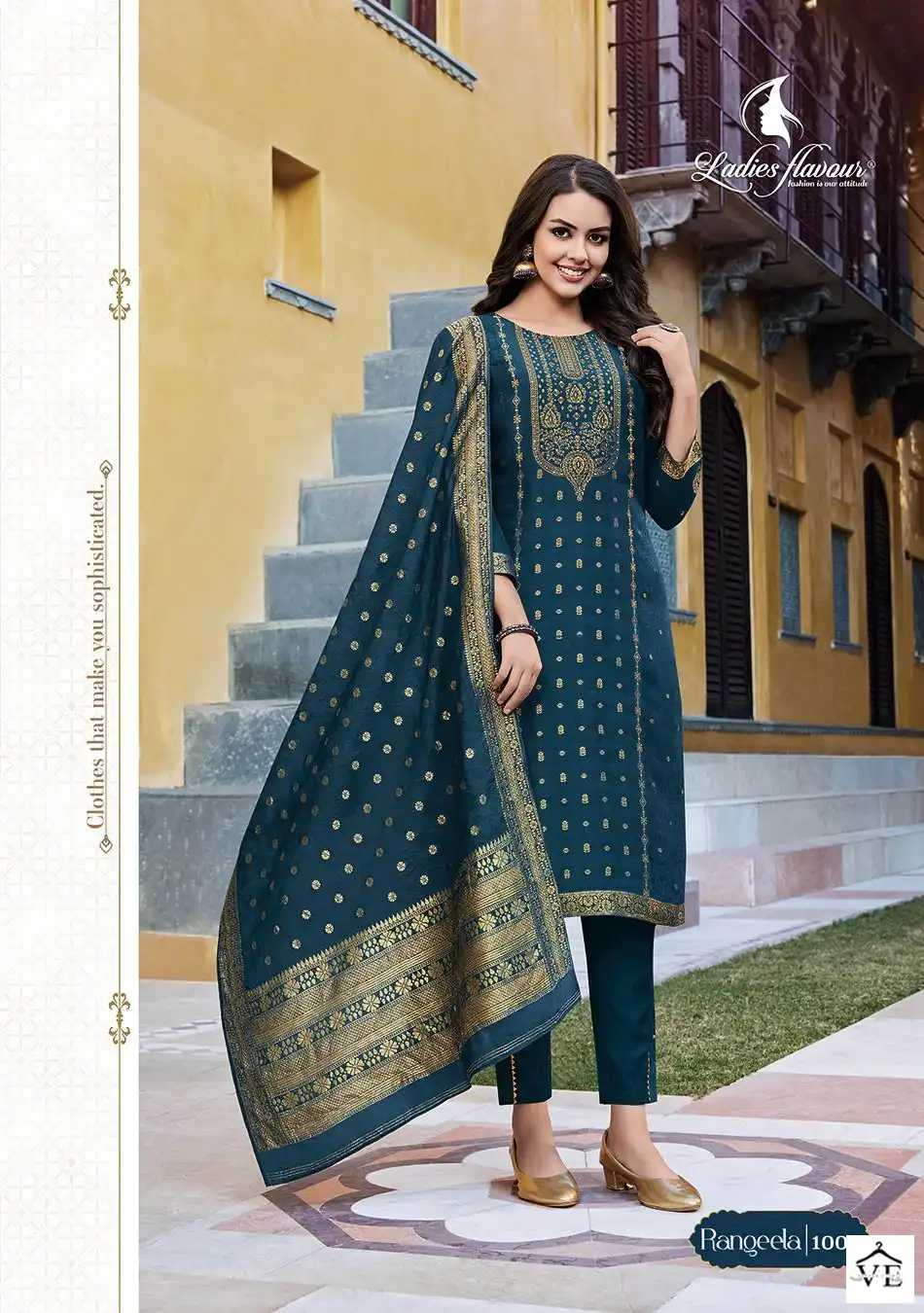 Ladies Flavour Rangeela Pure Dolla Viscose Jaquard Wholesale Readymade Salwar Suit Catalog — Wholesale Salwar Suits, MPA wholesale from Surat - Gallery Image 3