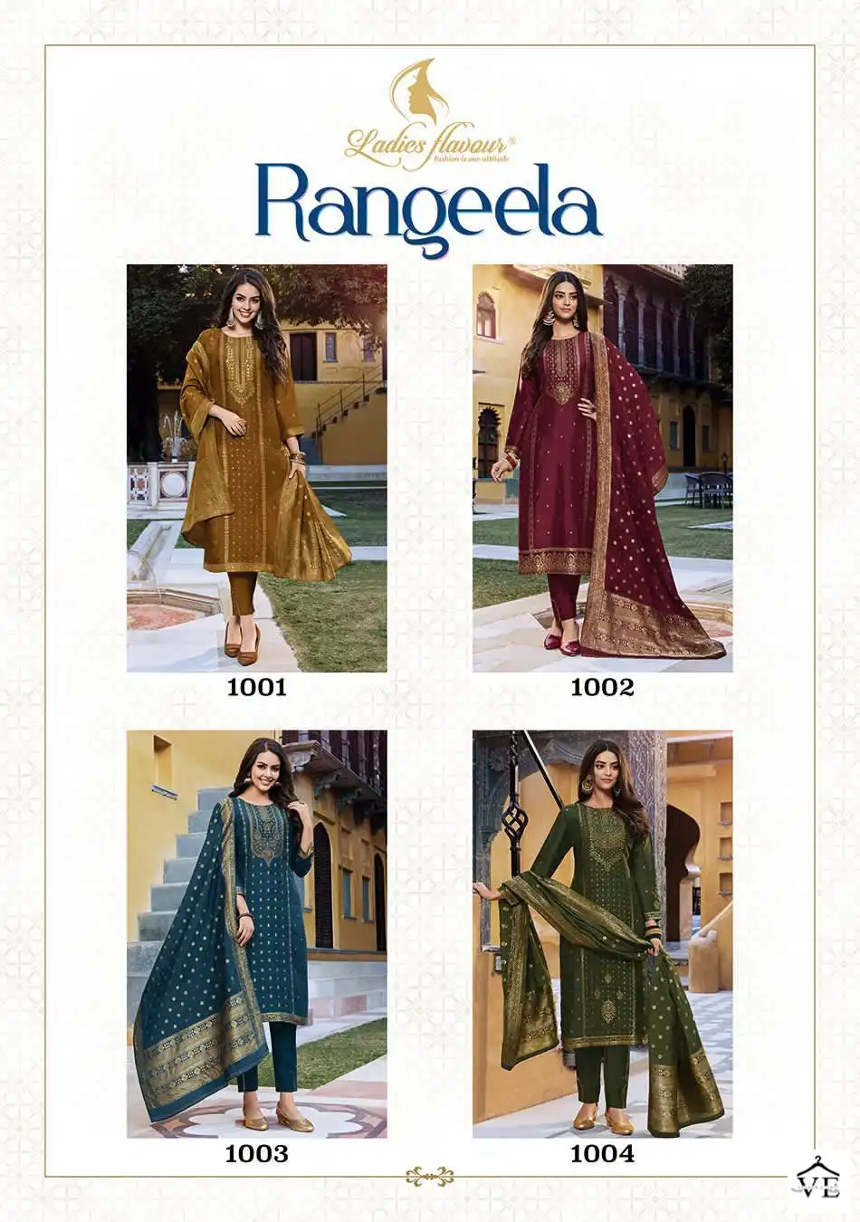 Ladies Flavour Rangeela Pure Dolla Viscose Jaquard Wholesale Readymade Salwar Suit Catalog — Wholesale Salwar Suits, MPA wholesale from Surat — view 5