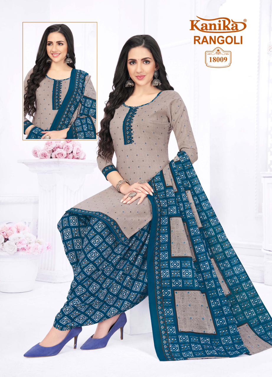 Kanika Rangoli Vol 18 Mix Cotton Printed Wholesale Readymade Salwar Suit Catalog — Wholesale Salwar Suits, MPA wholesale from Surat - Gallery Image 9