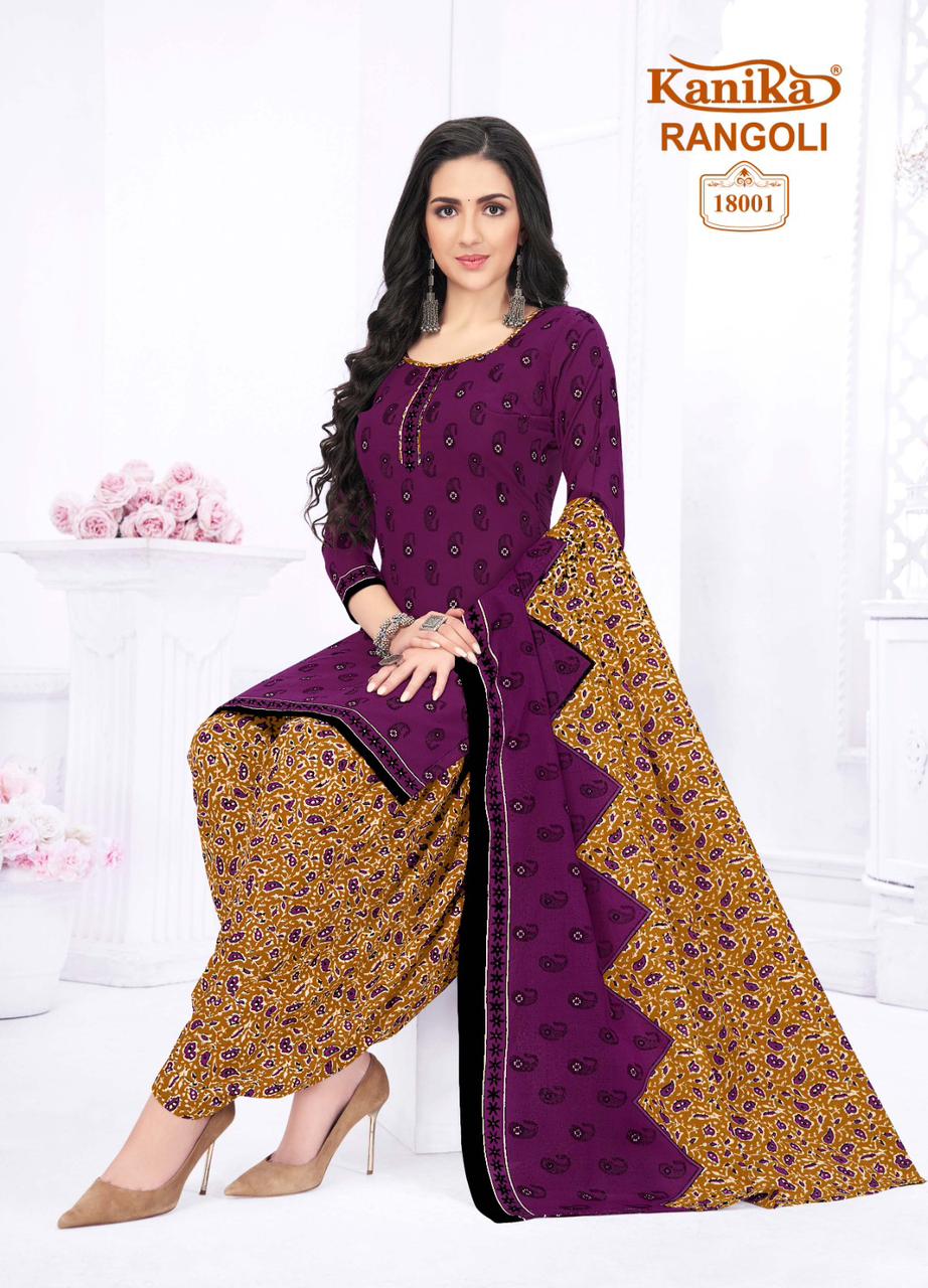 Kanika Rangoli Vol 18 Mix Cotton Printed Wholesale Readymade Salwar Suit Catalog — Wholesale Salwar Suits, MPA wholesale from Surat - Gallery Image 2