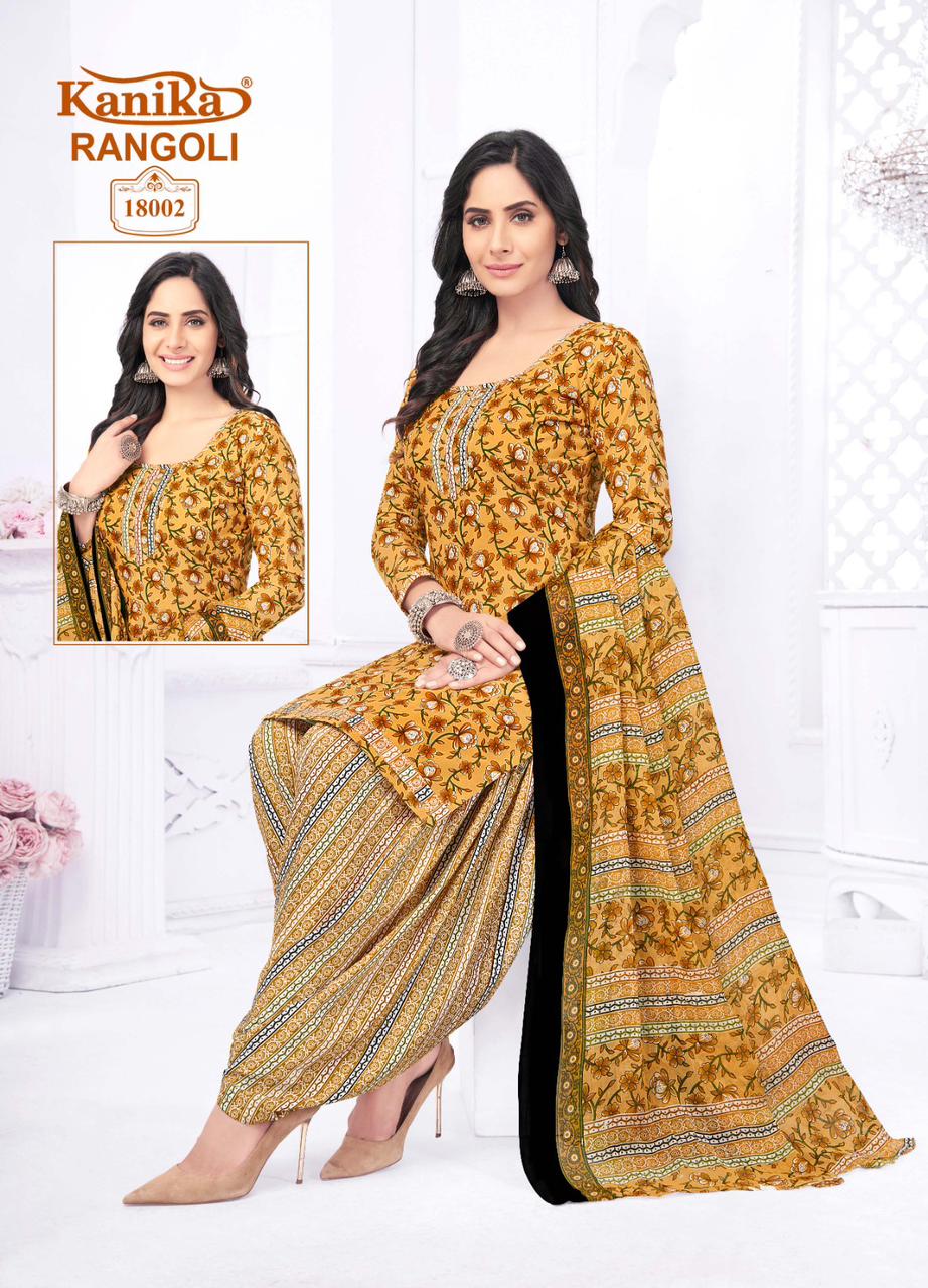 Kanika Rangoli Vol 18 Mix Cotton Printed Wholesale Readymade Salwar Suit Catalog — Wholesale Salwar Suits, MPA wholesale from Surat - Gallery Image 3