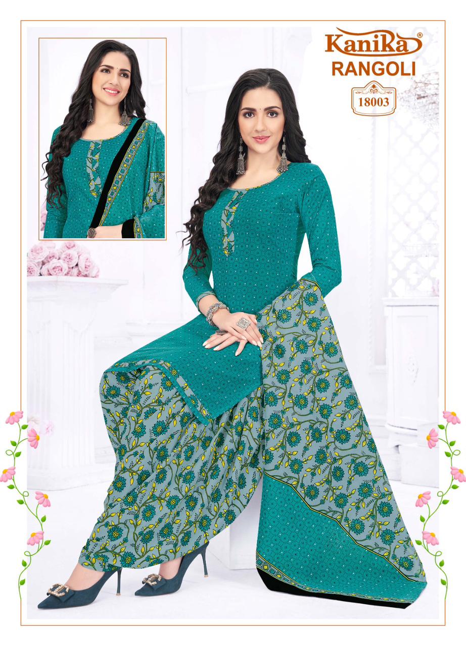 Kanika Rangoli Vol 18 Mix Cotton Printed Wholesale Readymade Salwar Suit Catalog — Wholesale Salwar Suits, MPA wholesale from Surat - Gallery Image 4