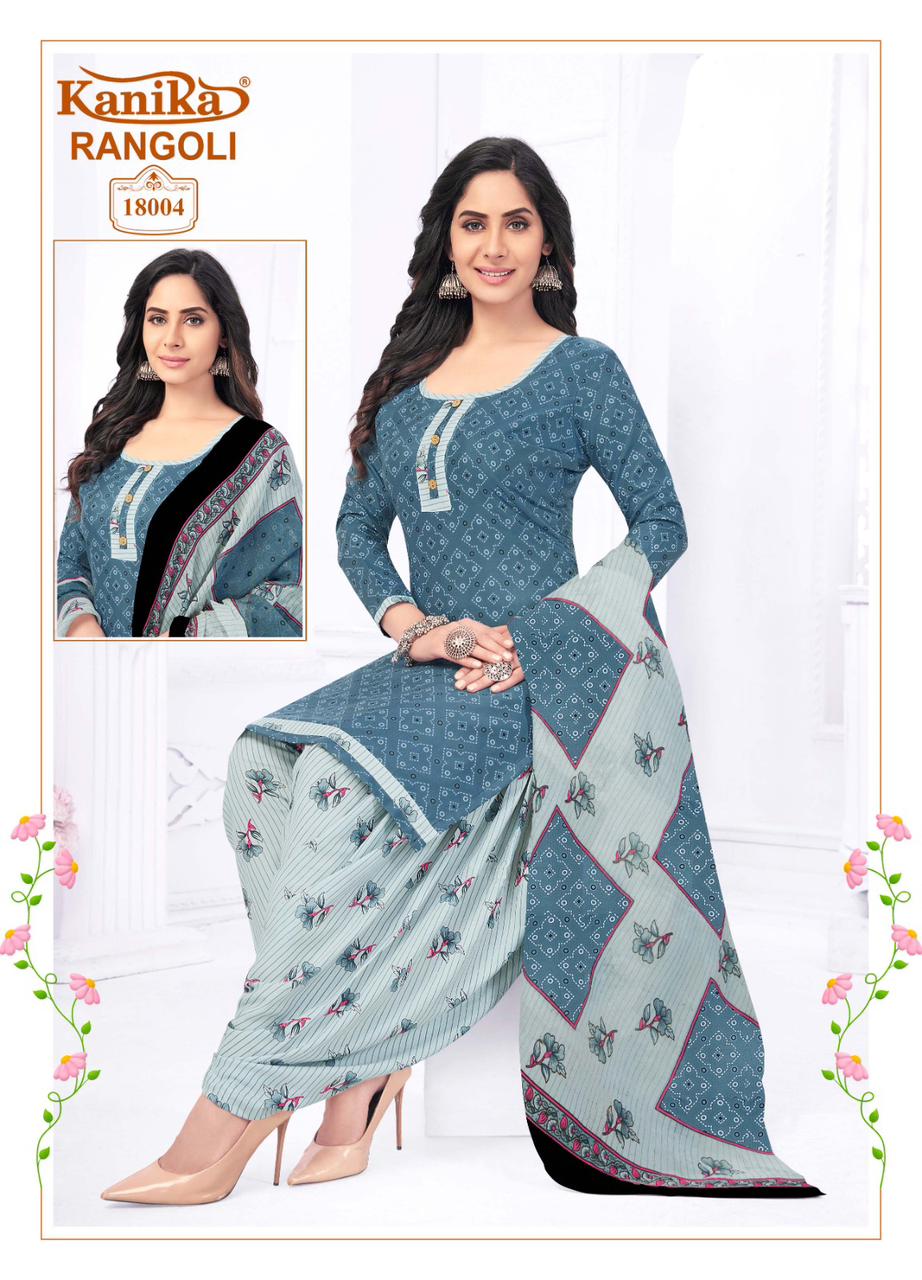 Kanika Rangoli Vol 18 Mix Cotton Printed Wholesale Readymade Salwar Suit Catalog — Wholesale Salwar Suits, MPA wholesale from Surat - Gallery Image 5