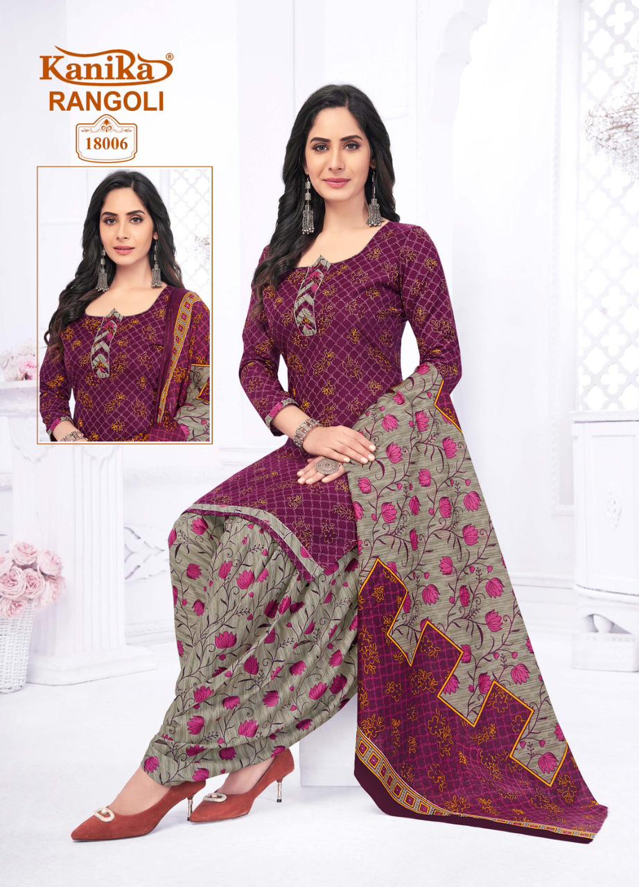 Kanika Rangoli Vol 18 Mix Cotton Printed Wholesale Readymade Salwar Suit Catalog — Wholesale Salwar Suits, MPA wholesale from Surat - Gallery Image 7