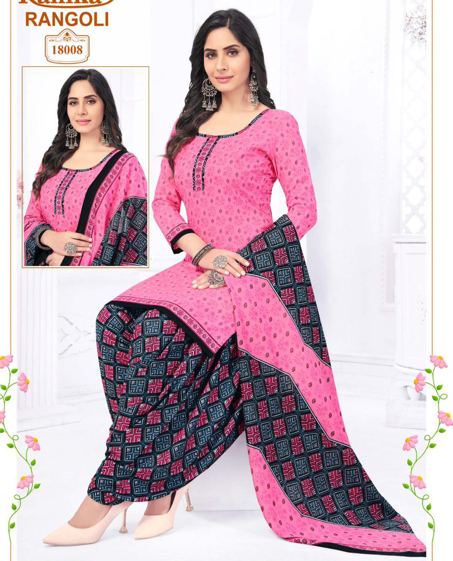 Kanika Rangoli Vol 18 Mix Cotton Printed Wholesale Readymade Salwar Suit Catalog — Wholesale Salwar Suits, MPA wholesale from Surat — view 1