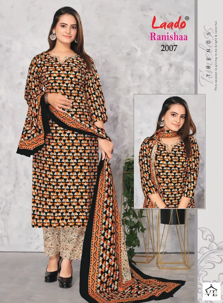 Laado Ranishaa Vol-2 Pure Heavy Cotton Wholesale Readymade Suits Catalog — Wholesale Salwar Suits, MPA wholesale from Surat - Gallery Image 3