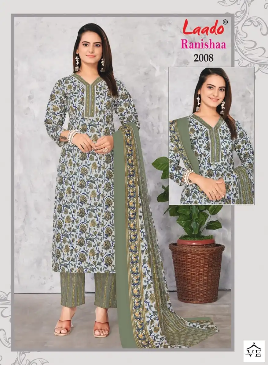 Laado Ranishaa Vol-2 Pure Heavy Cotton Wholesale Readymade Suits Catalog — Wholesale Salwar Suits, MPA wholesale from Surat - Gallery Image 6