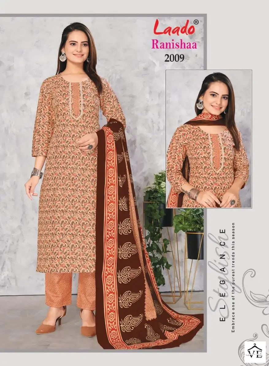 Laado Ranishaa Vol-2 Pure Heavy Cotton Wholesale Readymade Suits Catalog — Wholesale Salwar Suits, MPA wholesale from Surat - Gallery Image 7