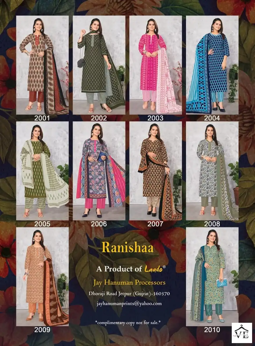 Laado Ranishaa Vol-2 Pure Heavy Cotton Wholesale Readymade Suits Catalog — Wholesale Salwar Suits, MPA wholesale from Surat — view 11